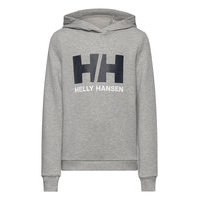 Jr Hh Logo Hoodie Huppari Harmaa Helly Hansen