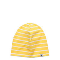 Cap Po.P Stripe Accessories Headwear Hats Baby Hats Keltainen Polarn O. Pyret