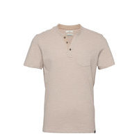 Serafino Wit T-shirts Short-sleeved Beige Tom Tailor