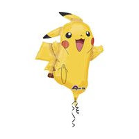 Foil Balloon Pikachu Shape 62 X 78 Cm Home Kids Decor Keltainen Amscan