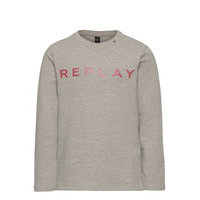 Long Sleeves T-Shirt T-shirts Long-sleeved T-shirts Harmaa Replay