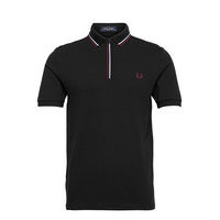 Tipped Placket Polo Polos Short-sleeved Musta Fred Perry