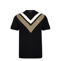 V-Panel T-Shirt T-shirts Short-sleeved Musta Fred Perry