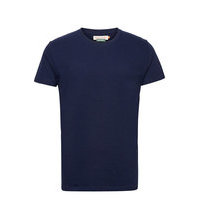 Regular Fit Round Neck T-Shirt T-shirts Short-sleeved Sininen Revolution