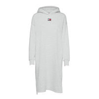 Tjw Longline Hoodie Badge Dress Dresses T-shirt Dresses Harmaa Tommy Jeans