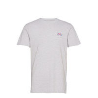 T-Shirt Stockholm Stitch Bike Grey Melange T-shirts Short-sleeved Harmaa DEDICATED
