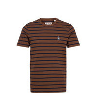 Breton Stripe T-Shirt T-shirts Short-sleeved Ruskea Original Penguin