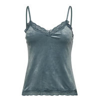 Cami Velours Scallop Lace Toppi Sininen Hunkemöller