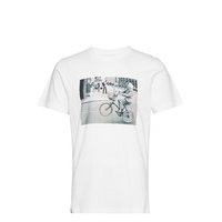 T-Shirt Stockholm Bike Wheelie T-shirts Short-sleeved Valkoinen DEDICATED