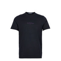 Embroidered T-Shirt T-shirts Short-sleeved Sininen Fred Perry