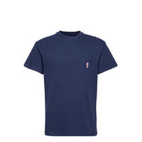 Loose Fit T-Shirt With Pocket T-shirts Short-sleeved Sininen Revolution