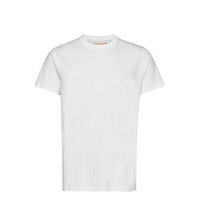 Regular Fit Round Neck T-Shirt T-shirts Short-sleeved Valkoinen Revolution