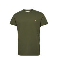 Regular Fit T-Shirt With Cross Stitch Embroidery T-shirts Short-sleeved Vihreä Revolution