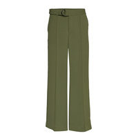 High-Rise Wide-Leg Utility Pant Leveälahkeiset Housut Vihreä Banana Republic