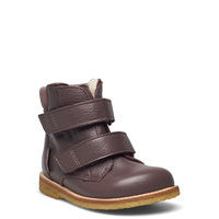 Boots - Flat - With Velcro Talvikengät Tarroilla Ruskea ANGULUS