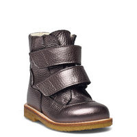 Boots - Flat - With Velcro Talvikengät Tarroilla Hopea ANGULUS