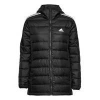 Essentials Light Down Hooded Parka W Vuorillinen Takki Topattu Takki Musta Adidas Performance, adidas Performance