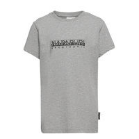 K S-Box Ss T-shirts Short-sleeved Harmaa Napapijri