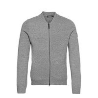 Luca Knitted Bomber Neuletakki Harmaa J. Lindeberg