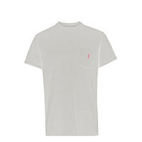 Loose Fit T-Shirt With Pocket And Back Print T-shirts Short-sleeved Valkoinen Revolution
