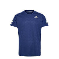 Own The Run 3-Stripes Running Tee T-shirts Short-sleeved Sininen Adidas Performance, adidas Performance