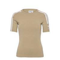 Tight Tee W T-shirts & Tops Short-sleeved Beige Adidas Originals, adidas Originals