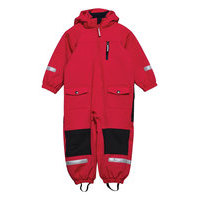 Overall Shell Lined Preschool Outerwear Shell Clothing Shell Coveralls Punainen Polarn O. Pyret