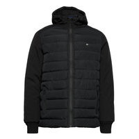 Outerwear Vuorillinen Takki Topattu Takki Musta Blend