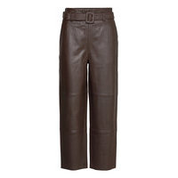 Storiagz Hw Culotte Leather Leggings/Housut Ruskea Gestuz