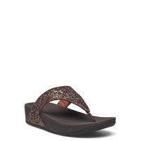 Lulu Glitter Toe-Thongs Shoes Summer Shoes Flat Sandals Musta FitFlop