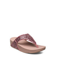 Lulu Glitter Toe-Thongs Shoes Summer Shoes Flat Sandals Vaaleanpunainen FitFlop