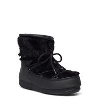 Mb Monaco Low Fur Wp 2 Shoes Boots Ankle Boots Ankle Boot - Flat Musta Moon Boot