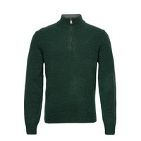 Lambswool Hzip Knitwear Half Zip Jumpers Vihreä Hackett London