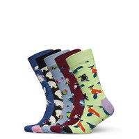 Animal Gift Set 5-Pack Underwear Socks Regular Socks Sininen Happy Socks