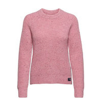 Tweed Rib Crew Neulepaita Vaaleanpunainen Superdry