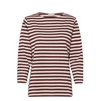 Ilma Tasaraita Shirt T-shirts & Tops Long-sleeved Valkoinen Marimekko