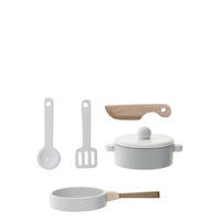 Bahoz Play Set Kitchen Set Of 5 Home Meal Time Baking & Cooking Valkoinen Bloomingville