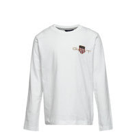 D1. Med Archive Shield Ls T-Shirt T-shirts Long-sleeved T-shirts Valkoinen GANT