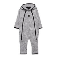 Bormio Baby Overall Outerwear Fleece Outerwear Fleece Suits Harmaa Lindberg Sweden