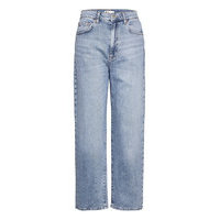 Comfy Straight Jeans Leveälahkeiset Farkut Sininen Gina Tricot