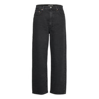 Comfy Straight Jeans Leveälahkeiset Farkut Musta Gina Tricot