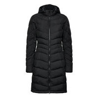 Selenium Coat Topattu Pitkä Takki Musta Jack Wolfskin