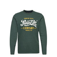 Script Style Col L/S Top T-shirts Long-sleeved Vihreä Superdry