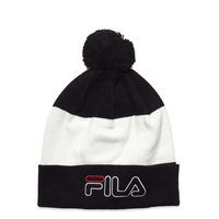 Blocked Slouchy Beanie With Outline Logo Accessories Headwear Beanies Monivärinen/Kuvioitu FILA