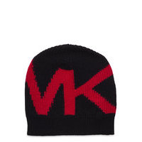 Mk Logo Beanie Accessories Headwear Beanies Musta Michael Kors