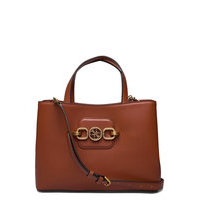 Hensely Girlfriend Satchel Bags Hand Bags Ruskea GUESS