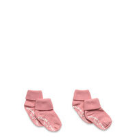 Socks 2-Pack Solid Preschool Socks & Tights Non-slip Socks Vaaleanpunainen Polarn O. Pyret