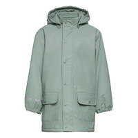 Raincoat - W.Fleece Outerwear Rainwear Jackets Vihreä CeLaVi