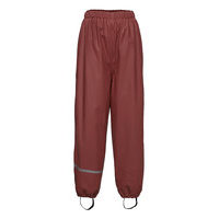 Rainpants -Solid, W.Fleece Outerwear Rainwear Bottoms Punainen CeLaVi