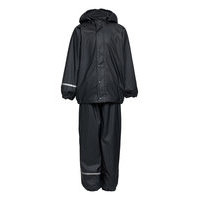 Rainwear Set -Solid, W.Fleece Outerwear Rainwear Sets & Coveralls Musta CeLaVi